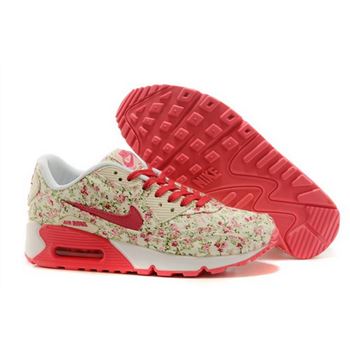 Nike Air Max 90 Womens Shoes Online Light Gray Flower Pink New Zealand